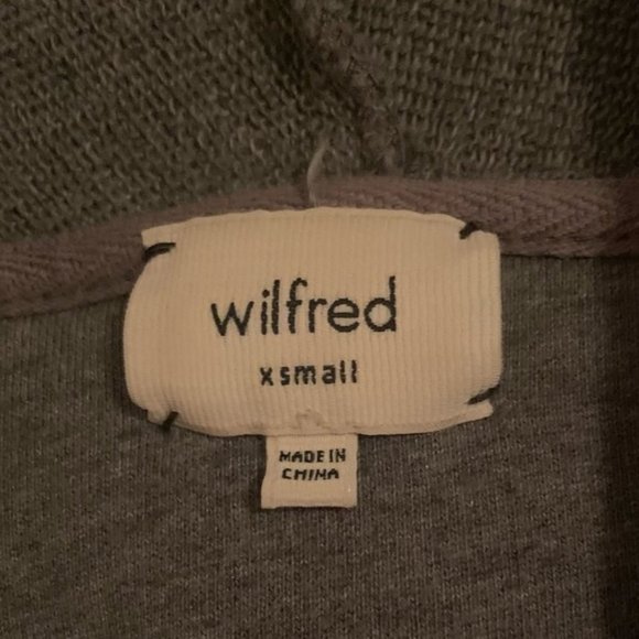 Aritzia Wilfred Roussea Zip Up Cardigan Sweater Medium Grey - Picture 8 of 12